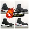 Diseñadores Belencge Speeds 2.0 V2 Zapatos casuales Plataforma Sneaker Hombres Mujeres Tripler S Paris Calcetines Botas Marca Negro Blanco Azul Luz Alta