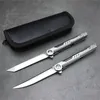 Mini TC4 Titanium Legering handvat Tactische Opvouwbare Zakmes Outdoor M390 Blade Camping Jacht EDC Messen