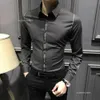 Camisa De Hombre Manga Larga Nuevo Otoño Alta Costura Negocios Camisa Superior De Gama Alta Slim Fit Casual Ropa De Hombre Pulgada Moda De Moda