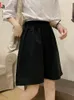 Spódnice koreańskie czyste bawełniane szare czarne szorty mody swobodny regularny luźny wielki rozmiar prosty solidny elastyczność szorty joggerowe żeńskie