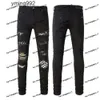 2J25 2023 Nya ankomster Amirs Mens AM2 Luxury Amari Amirl Designer Denim Purple Am2 Jeans Holes Amiiri Amirly AM Trousers Jean Coolguy Biker Pants Man Clothing #810