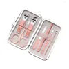 Nail Art Kits Rose Gold Clipper Manicure Set Cuticle Grooming Tools Stainless Steel Cutter Trimmer Care