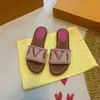 2024 sandali piatti firmati pantofole di lusso sandalo ricamato da donna moda infradito lettera pantofola per le donne estate spiaggia scivolo signore scarpe tacco basso
