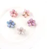 Hårtillbehör 10st Baby Girls Crystal Flower Clips Fashion Metal Mini Claw for Women Crab Hairpins Headwear Kids