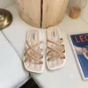 Chinelos slides na praia mulheres e senhoras sandálias verão 2023 sapatos de dedo do pé aberto venda y top designs f casual pele natural