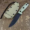 Bushcraft G10 poignée tactique couteau à lame fixe Camping survie chasse avec gaine K