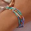 Link Bracelets Shinus Design Minimalist Jewelry Dainty Seed Stack Multi Color Beaded Warp For Women 2024 Trendy Gifts