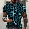 Męskie koszule TRESSIWAJNE STORNIE TRYWIWISOWANY PRZEMIOŚĆ T-shirt 3D nadrukowany okrągły szyja swobodny nowoczesny top z krótkim rękawem