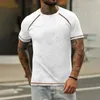 Camisetas masculinas personalizadas seu próprio design camiseta impressão personalizada po logotipo diy roupas masculinas contraste patchwork