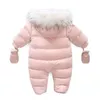 IYEAL Inverno Vestiti Del Bambino Con Pelliccia Con Cappuccio nato Caldo Pile Bunting Infantile Snowsuit Bambino Ragazza Ragazzo Abbigliamento Da Neve Outwear Cappotti 231229