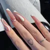 False Nails 24st Fashion Artificial Fake with Jelly Lim Long Ballet Wearable Full Cover Nail Tips Press On Art