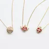 Sailor Moon Eesthetics Necklace 925 Sterling Silver Heart Halsband Kvinnor Anime Cartoon Chains Girls Stone Peach Jewelry