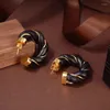 Boucles d'oreilles vente marque Rock Punk cuir métal jaune luxe femmes mode vacances Banquet fête accessoires bijoux cadeaux