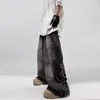 Jeans da uomo Hip-hop Tendenza americana Cultura di strada Y2K Vita bassa trascinante Pantaloni larghi da lavoro dritti retrò di grandi dimensioni Pantaloni a gamba larga