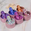 Nail Glitter 1/Bottle Iridescent Art Sequins Silver DIY Chrome Powder Sparkly Hexagon Chunky Flakes Manicures Decorations