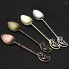 Coffee Scoops Set Of 4 Retro Tea Mini Ice Cream Dessert Spoon Scoop 4.3 Inch Long Feather Durable