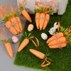 Decorative Flowers 10pc Easter Artificial Carrot Ornament Mini Foam Fruit Vegetable Simulation Fake Kid Gift Home Table DIY Craft Decoration