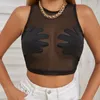 Camisoles réservoirs néon Latex haut femmes Sexy boléro hauts à lacets Camisole gilet pour décontracté fête Festival Rave Tube