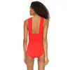 Mulheres Swimwear Baithing Ternos para Mulher One-Peça Cross Off Back Designer Swimsuit Verão Monokini Sólido Vermelho Preto Sexy Beach Wear