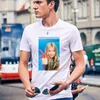 Herren T-Shirts T-Shirt Männer Sommer Harajuku Rundhals Kurzarm Tops Allgleiches individuelles Logo T-Shirt Lässige bequeme T-Shirts