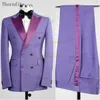 Jackets Thorndike New Arrival Groomsmen Groom Tuxedos Veet Lapel Men Suits Wedding Best Man Blazer( Jacket+pants )