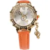 Relógios de pulso cinto diamante relógio presente para meninas metal feminino lazer relógios decoração de pulso ajustável senhoras relógio de pulso decorar