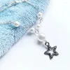 Pendant Necklaces Tibetan Silver Spacer Star Necklace Acrylic Imitation Pearl Beads Chain Tassel Handmade Women Girls