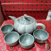 Наборы чайной посуды, чайный сервиз из натурального нефрита, 1 чайник, 4 чайные чашки, здоровье, китайская церемония гунфу, резные нефритовые чайные сервизы ручной работы