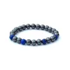 SN0132 NEW ARRIVALS HEMATITE MENS BRACELET TRIBAL LAPIS LAZULI BRACELET WHOLL 267R