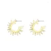 Boucles d'oreilles tendance 2023, fleur irrégulière pour femmes, accessoires cadeaux, conception simple, bijoux modernes, aiguille en argent 925