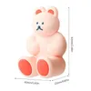 Kitchen Storage Multi-Functional Cute Cartoon Bear Silicone Toothbrush Holder Wall-Mounted Suction Cup Hook Save Space Bracket