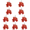 Feestdecoratie 10-pack nepfruitdiner kerstversiering tomaten plastic huisplant