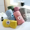 Towel 1Pc 35x75cm 3D Flower Embroidered Hanging Hand Coral Fleece Home Soft Bathroom Shower Washcloth Year Gift