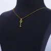 Colliers en or jaune 14K pour femmes Collier de chaîne de clavicule dorée esthétique 2024 Bijoux de tendance G 173