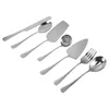 Serisuppsättningar som serverar redskap Rostfritt stål Kakekniv Forks Spoons Kit och köksmaterial Flatvaror Bankett
