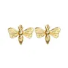 Fashion exclusive new product Solid 18K Gold silvering Bee Stud Earrings Jewelry For Women A single 243q