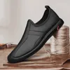 Sandalen Marke Echtes Leder Männer Schuhe Casual Luxus Slip Auf Sommer Designer Loafer Mokassins Atmungsaktive Italienische Fahren