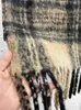 Sciarpe 2023 Sciarpa con nappa scozzese in velluto con scialle in lana di alpaca autunno inverno