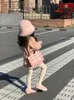 Giyim Setleri Moda Sonbahar Kış Zerareti Tatlı Örgü Üst Pileli Etek 2 PCS Kız Çocukları Korea Yürümeye Başlayan Çocuk Parti Giysileri