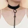 Chokers Kirykle Seksi Punk Coker Tatak Deri Bondaj Cosplay Goth Takı Kadınlar Gotik Kolye Harajuku Accessories231a