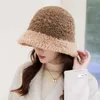 Beanie Skull Caps Nouveau chapeau de pêcheur en peluche épaissi polyvalent pour l'automne et l'hiver seau tricoté haut de gamme avec isolation colorée grande casquette de tête