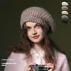 Berets 2023 Autumn Winter Wool Retro Art Painter Cap Windproof Warm Simple Big Head Knitted Versatile Military Hat Wholesale