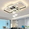 Plafoniere Lampada moderna in stile lusso per soggiorno Camera da letto Edificio per uffici Linea regolabile in oro nero Decorazione domestica a 3 colori