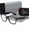 Lunettes de soleil polarisées noires Designer Femme Hommes Lunettes de soleil miroirs pas miroirs en plastique Jambe en métal multicolore UV400 lunettes de créateur de lumière polarisée classique