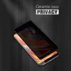 100st Black Full Cover Privacy Screen Protector för Apple iPhone 15 14 13 Promax XR XS Max X 12 Mini 11 Pro Max Peeping Proof Ceramic Film