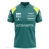 Primavera 2024 Modelo Masculino Hoodies Moletons Conjuntos de Consoladores Masculinos 2023 Aston Martin F1 Racing Curto Manga Comprida Polo Camisa Comemorativa Roupas Periféricas