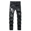 Мужские джинсы с надписью Star AM, крошечные пятнышки, мужские лоскутные рваные сексуальные брюки с вышивкой, романтические дикие мотоциклетные штаны, мужские AM3529-00, размер 29-38