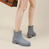 Regenlaarzen Dames Tuinoverschoenen Waterdichte rubberen Chelsea Laars Vrouwelijke antislip regenschoenen Vissen Waterschoenen Botas Lluvia Mujer 231229