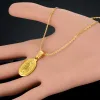 Charme estilo europeu cor dourada virgem maria 14k colares com pingente de ouro amarelo para mulheres/homens acessórios de joias de corrente robusta, colar étnico