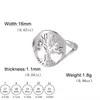 Cluster Rings Trend Korean Elegant Sliver Color Tree Hollow Ring for Woman Girls Jewelry 2023